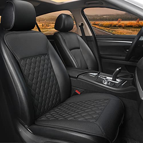 Black Panther Luxus Sitzauflage mit Rückenlehne für Autozubehör, geeignet  für Vier Jahreszeiten, ohne Sitzheizung oder Wärme (Schwarz)