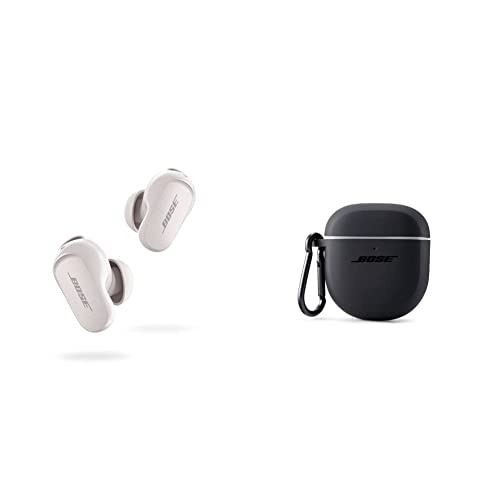 Bose Quietcomfort Earbuds II Weiß & Etui-Schutzhülle Dreifach Schwarz