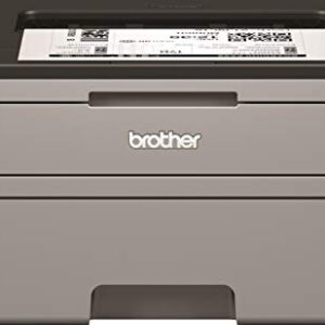 Brother HL-L2310D Kompakter S/W-Laserdrucker (30 Seiten/Min., A4, echte 1.200x1.200 dpi, Duplexdruck, geschlossene 250 Blatt Papierkassette, USB 2.0), Hellgrau/Schwarz