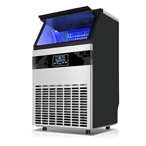 Eismaschine für Nuggets auf der Theke, tragbare Eiswürfelmaschine, selbstreinigendes, geräuscharmes LED-Display – perfekt für Wasserflaschen, Mixgetränke (B 44 Eiswürfelschale) (C 55 Eiswürfelschale)