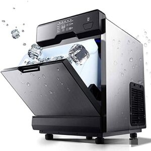FBITE Eismaschine, 121 lbs täglich, kompakte automatische Eismaschine, in 6 Minuten fertig, perfekt für Zuhause/Küche/Büro/Bar