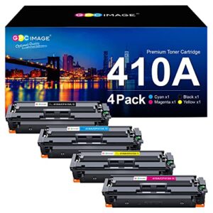 GPC Image 410A Toner Kompatibel für HP 410X Multipack CF410A CF410X Druckerpatronen für HP MFP m477fdw Toner Color Laserjet Pro MFP M477fdw M477fdn M452nw M377dw M452dn M452dw M477dw M477nw (4 Pack)