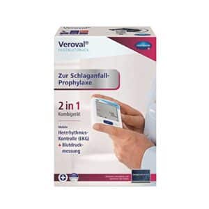 Hartmann Veroval EKG-Gerät und Blutdruckmessgerät Schlaganfall Herzrhythmus, mobil, 2-in 1 Kombi-Gerät