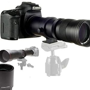 JINTU 420-1600mm Teleobjektiv Manueller Fokus Zoom-Objektive F/8.3-16 für Canon EOS DSLR-Kameras 4000D 2000D 1200D 1100D 250D 200D 650D 750D 800D 550D 80D 90D 60D 70D 5D IV 6D II 7D II T7 T7I T8I SL3