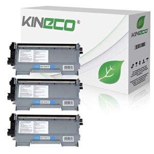Kineco 3 Toner kompatibel für TN-2010 TN-2220 für Brother MFC-7360N DCP-7055 Brother HL-2135W HL-2130 HL-2132 DCP-7057 - TN2010 TN2220 - Schwarz je 3.000 Seiten