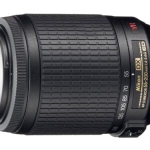 Nikon AF-S DX Zoom-Nikkor 55-200mm 1:4-5,6 G IF-ED VR Objektiv (52mm Filtergewinde, bildstab.) schwarz