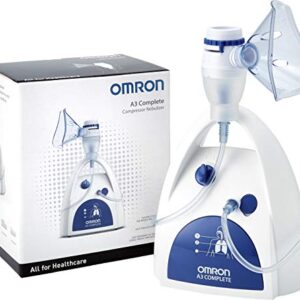 OMRON A3 Complete – 3-in-1-Aerosolinhalationsgerät zur Behandlung der oberen, mittleren und unteren Atemwege bei Erkältungen, Infektionen, Allergien und Asthma
