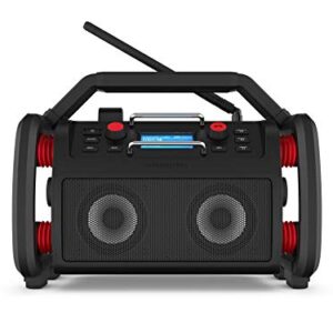 PerfectPro Baustellenradio Rockpro, WiFi internetradio, DAB+ und UKW-Empfang, Bluetooth, Lithium-Akku integriert, AUX und USB-Eingang, IP65, RP1