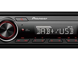 Pioneer MVH-130DABAN mit DAB Antenne, 1DIN Autoradio mit RDS und DAB+, USB, AUX-Eingang, geringe Einbautiefe