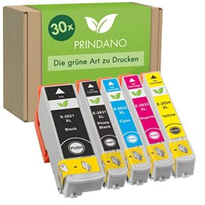 Prindano 30 Patronen kompatibel mit Epson T2621 T2631 T2632 T2633 T2634 26XL | Für Expression Premium XP-510 520 600 605 610 615 620 625 700 710 720 800 810 820 XP-610 Series 620 Series