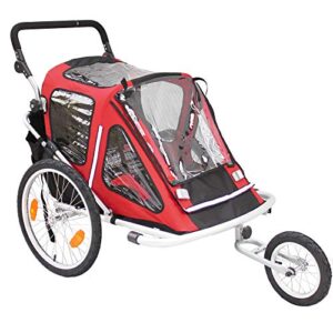Red Loon Kinderanhänger RB10001 ALU-Light + Jogger für 2 Kinder Fahrradanhänger