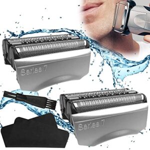 S7 Scherkopf für Braun Series 7,2 Pack Ersatzkopf 70S für Elektrorasierer für 2 Pack Braun S7 Ersatzscherkopf für Ersatzscherteil kompatibel mit Rasierer Herren Serie 7 799cc 795cc 760cc 750cc Brush