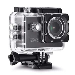 SXFJF Tätigkeits-Kamera, Full HD 1080P Sport-Kamera Wasser Wasserdicht WiFi Tragbarer DV, Live-Streaming-Stabilisierung Anti-Shake-Unterstützung