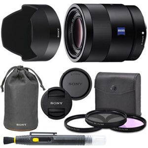 Sony Sonnar T FE 55 mm f/1.8 ZA Vollformat-Objektiv mit AOM Pro Kit Beinhaltet: UV-Filter, Zirkular-Polarisationsfilter, fluoreszierender Tagesfilter, Sony-Gegenlichtblende, Front- und Rückdeckel