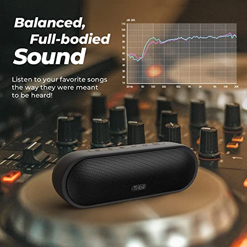 Tribit MaxSound Plus Bluetooth Lautsprecher - tragbar, 24W, XBass, IPX7 Tribit Bluetooth Lautsprecher Tragbarer Lautsprecher MaxSound Plus (Upgraded),24W Wireless Musikbox mit Lauterem Sound XBass IPX7 Wasserdicht, 20 Stunden Spielzeit, 100ft Bluetooth Reichweite