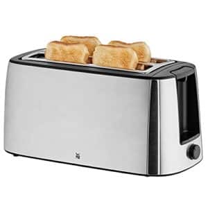 WMF Bueno Pro Toaster Langschlitz mit Brötchenaufsatz, 4 Scheiben, XXL Toast, Aufknusper-Funktion, 6 Bräunungsstufen, 1550W, Toaster edelstahl matt
