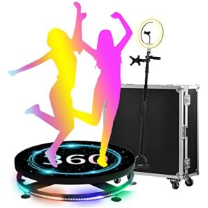 360 Photo Booth Spinner Machine, 360 drehbarer Kamerastand mit automatischer Zeitlupe und verstellbarem Selfie-Plattformständer, auf dem Personen für Partys Stehen können