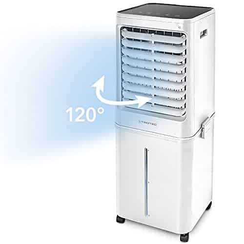 TROTEC Aircooler PAE 51 mobiler Luftkühler, 4-in-1 Luftkühler, Luftbefeuchter, Luftreiniger und Ventilator, 20 l Tank, 2 l/h Verdunstungsleistung, 4 Gebläsestufen, Timer, Nachtmodus