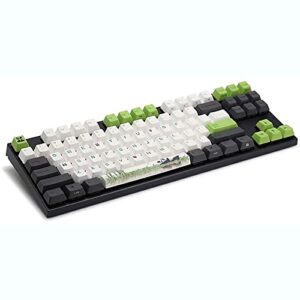 CNGY Typewriter Wireless Gaming Mechanische Tastatur 87 Tasten Gaming Tastatur Blau Switch mit Dual Bluetooth 4.0 für Home Office Computer (Panda-Muster)