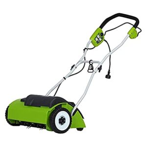 XXJKG Elektrischer Akku-Gartenmäher 10 Ampere 14 Zoll kabelgebundener elektrischer Vertikutierer (Edelstahlzinken) Rasenmäher-Werkzeug