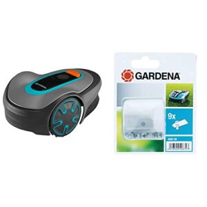 Gardena Mähroboter SILENO minimo 500 m²: intelligenter Rasenmäher mit optimaler Konnektivität & Mähroboter Ersatzmesser: Klingen für Mähroboter (für Artikel 4071 und 4072), präzises Schneiden
