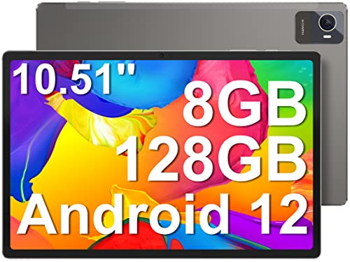 jumper Android 12 Gaming Tablet 10.51 Zoll, 128GB ROM 8GB DDR4 (TF 1TB), 4G LTE Dual SIM, T616 Octa-Core 2.0Ghz, 5G/2.4G WiFi, FHD 1920x1200 IPS, 4 Speakers, Kamera 13MP, BT5.0, GPS, 7000mAh, Type-C