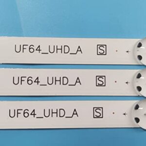 Jxjamp LED Hintergrundbeleuchtungstreifen for LG 43UF640T-TA 43LH60FHD UF64_UHD_A S 43UH610V 43UH619V 43UH603V 43UF6407 43UF6400 43LH604V 43UF6400 43LH604V 43UH610A (Color : 10 Set)