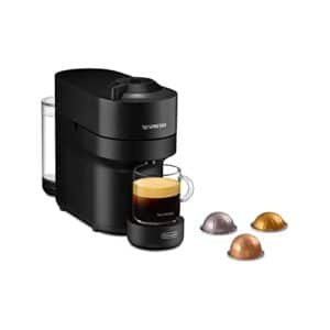 Nespresso De'Longhi ENV90.B Vertuo Pop, Kaffeekapselmaschine, bereitet 4 Tassengrößen zu, Centrifusion-Technologie, Willkommens-Paket Inbegriffen, 1260W, Liquorice Black