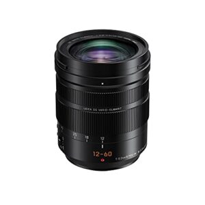 Panasonic H-ES12060E Leica DG Vario-Elmarit Kamera Objektive (12-60mm/F2.8-4.0, Standardzoom, Dual I.S., Staub- & Spritzwasserschutz, schwarz)