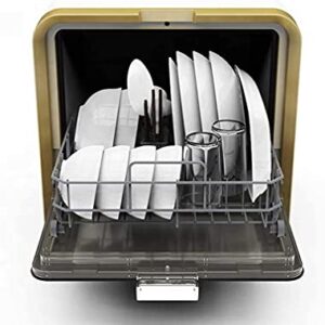 TOTLAC 900-W-Geschirrspüler, Geschirrwaschmaschine, 4 Geschirrsets, schnelle Reinigung, Trocknung, einfach zu installierende, freistehende Geschirrspülmaschine für die praktische Küche zu Hause