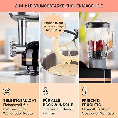 Elektrischer Fleischwolf 300W Mit 3L Edelstahlschüssel - 3 Geschwindigkeiten