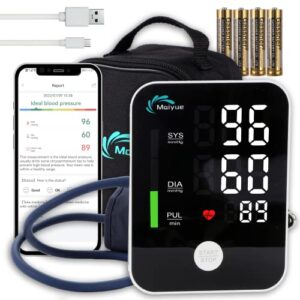 Blutdruckmessgerät Oberarm Bluetooth Smartphone-App Smartes Blutdruckmessgerät Präzise Blutdruck Pulsmessung Arrhythmie-Erkennung mit Speicherfunktion (Smartes Bluetooth-Blutdruckmessgerät)